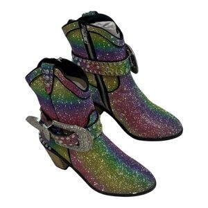 Rainbow Rhinestone Ankle Boots NEW - 🔥 Last Pair Alert! 🔥